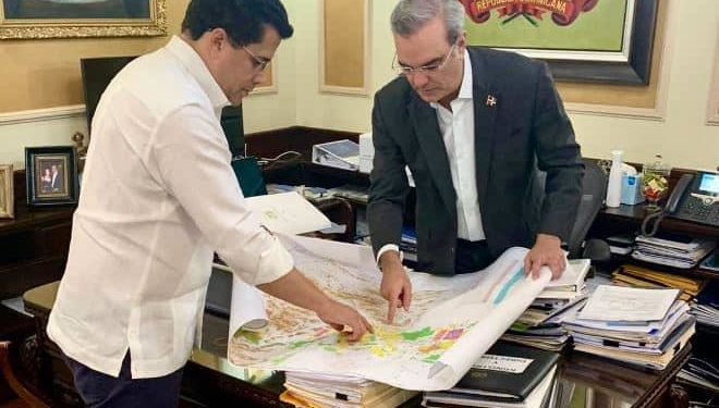 Abinader y Collado revisan la remodelación de la Duarte con París
