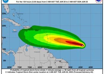 La tormenta Bret avanza en el Atlántico; Onamet recomienda estar atentos a los boletines oficiales
